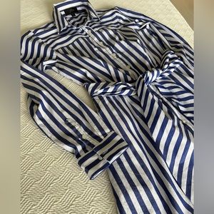 J Crew blue and white stripe dress